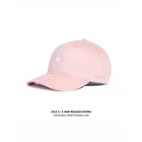 原创潮牌MYSELF粉色棒球帽子SNAPBACK 鸭舌帽韩国复古弯檐帽