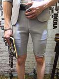 2016灰色白色新款套装短裤休闲韩版五分裤西装裤简单版单件