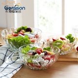 嘉森玻璃碗水果沙拉碗蔬菜甜品碗加厚透明泡面汤碗宜家大碗套装