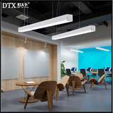 长条办公室吊灯创意个性餐厅阳台长方形现代工作室极简约led吊灯