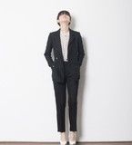 韩国进口正品代购 15春 英伦修身休闲西服套装 双排扣西装西裤女