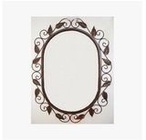 欧式 铁艺镜子镜框 美容院化妆镜 卫生间镜子椭圆形 浴室镜壁挂式