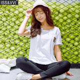 2016夏季韩国学生宽松刺绣卡通小熊维尼短袖T恤女 体恤显瘦上衣潮