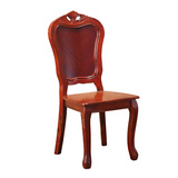 实木餐椅欧式餐椅 美式仿古橡木家用餐椅 雕花酒店咖啡休闲椅