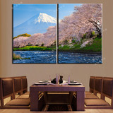 樱花装饰画日式风景壁画富士山装饰画日本料理装饰画榻榻米装饰画