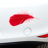创意个性防水划痕遮挡贴羽毛前后保险杠机盖车门车尾汽车贴纸改装