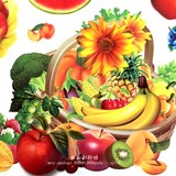水果店铺墙贴纸水果图片水果蔬菜立体墙贴装饰贴画玻璃贴纸可移除