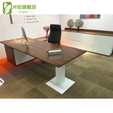 兴伦办公家具新款烤漆老版桌简约现代总裁桌经理桌创意时尚主管桌