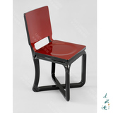 新中式榆木实钢琴漆创意单椅餐椅 现代中式椅子