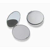 不锈钢化妆镜 随身镜子双面镜折叠镜 小圆镜韩国包邮买二送一