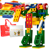 年中大促儿童创意玩具机器人模型积木塑料拼插奇迹创意320