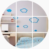 特价云朵 创意亚克力水晶立体墙贴 卧室背景儿童房卡通幼儿园装饰