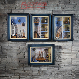 地中海风格情家居立体海洋装饰画有框画壁饰壁挂手工现代创意客厅