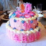 14吋唯美系紅絲絨蛋糕婚禮甜品桌生日蛋糕百日宴蛋糕翻糖蛋糕