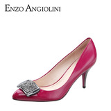 ENZO ANGIOLINI 新款时尚羊皮水钻单鞋婚鞋 优雅酒杯跟高跟女鞋子