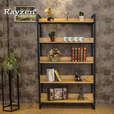 Rayzen新北欧进口实木书架置物架客厅钢木组合展示架书柜古董货架