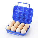 鸡蛋包装塑料土鸡托盘便携礼盒野餐防震透明中号现货鸭蛋野餐篮