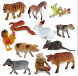 十二生肖动物模型组合 儿童认识动物 塑胶玩具 生肖模型