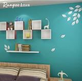 树叶3D水晶亚克力立体墙贴贴纸儿童卧室客厅沙发电视背景墙浮雕叶