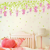 韩式室内装饰腰线墙贴纸墙壁装饰卧室浪漫婚房床头温馨贴画花藤