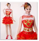 新款中国风服装 短款亮片现代舞蹈演出服装 排舞比赛演出服装女