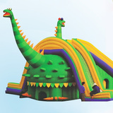 恐龙嬉水充气滑梯蹦蹦床儿童攀岩 广场大型玩具充气跳床城堡游乐