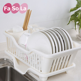 日本fasola碗柜塑料厨房沥水洗碗架碗筷餐具收纳盒放碗碟架置物架