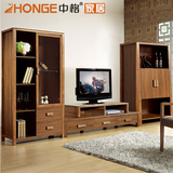 中格家具客厅实木中式电视柜组合套装现代简约小户型地柜高低矮柜