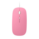 LONH/M有线鼠标 粉色可爱 静音无声无光台式机笔记本电脑适用