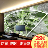 大型壁画3D立体无缝墙纸电视沙发背景墙壁纸墙布荷花玉雕莲花浮雕