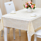 pvc桌布防水长方形塑料印花小清新餐桌布田园正方形茶几桌垫台布