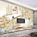 大型壁画现代客厅电视背景墙壁纸壁布沙发3D立体中式影视墙纸墙布