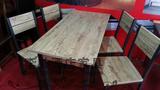 厂家直销 钢木结构餐椅 餐桌 中式快餐桌椅 早餐店桌椅 钢木桌椅