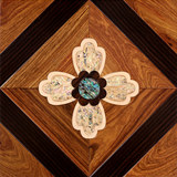 安心实木复合地板 15mm 亚花梨玉石水晶艺术拼花 地中海贝壳地板