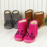 冬季儿童雪地靴防水防滑保暖男女童棉鞋猫猫亲子短靴宝宝棉鞋