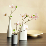 瓷器 现代时尚家居客厅白瓷瓶装饰品摆件 简约现代小花瓶出口日韩