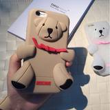 新款Moschino抱抱熊iphone6 plus手机壳 苹果iphone5S保护套潮女