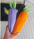 韩国ulzzang个性胡萝卜笔袋可爱卡通创意软妹学生文具袋软妹小包