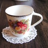 骨质瓷水杯茶杯个人杯 办公茶杯创意水杯花茶杯