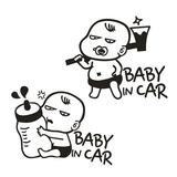 包邮baby in car反光贴 车内有宝宝 婴儿在车里车尾警示汽车贴纸