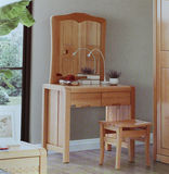 南丰全实木家具 纯实木梳妆台 榉木梳妆台(带凳) 榉木卧室家具383