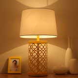 美式出口金色铁艺酒店台灯 欧式复古奢华创意艺术客厅卧室床头灯