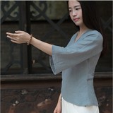 【预售】原创设计女装中国风中式棉麻文艺复古改良汉服短款外套女