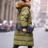 2015冬装中长款面包服羽绒服女加厚大毛领连帽韩版时尚休闲外套