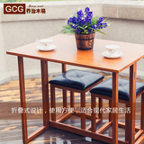 进口全实木餐桌折叠小户型组合饭桌长方形餐桌伸缩简约时尚木桌