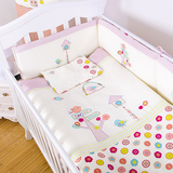 春秋婴儿床品套件床上用品七件套纯棉宝宝床围被子可拆洗套装包邮