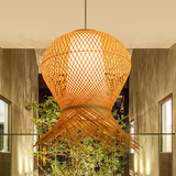 东南亚餐厅竹艺灯具新中式餐厅茶楼会所创意个性日式书房腾艺吊灯