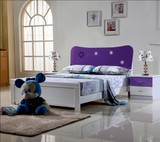 实木儿童可爱儿童床男孩单人床1.2米小床1.5米王子床烤漆童床