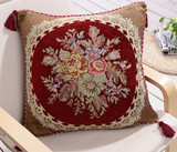 欧式奢华皮沙发含芯靠垫刺绣 麂皮毛绒 红木沙发抱枕靠枕方垫包邮