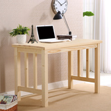 北欧简易卧室书房电脑桌简约小户型书桌复古纯实木办公桌带抽屉